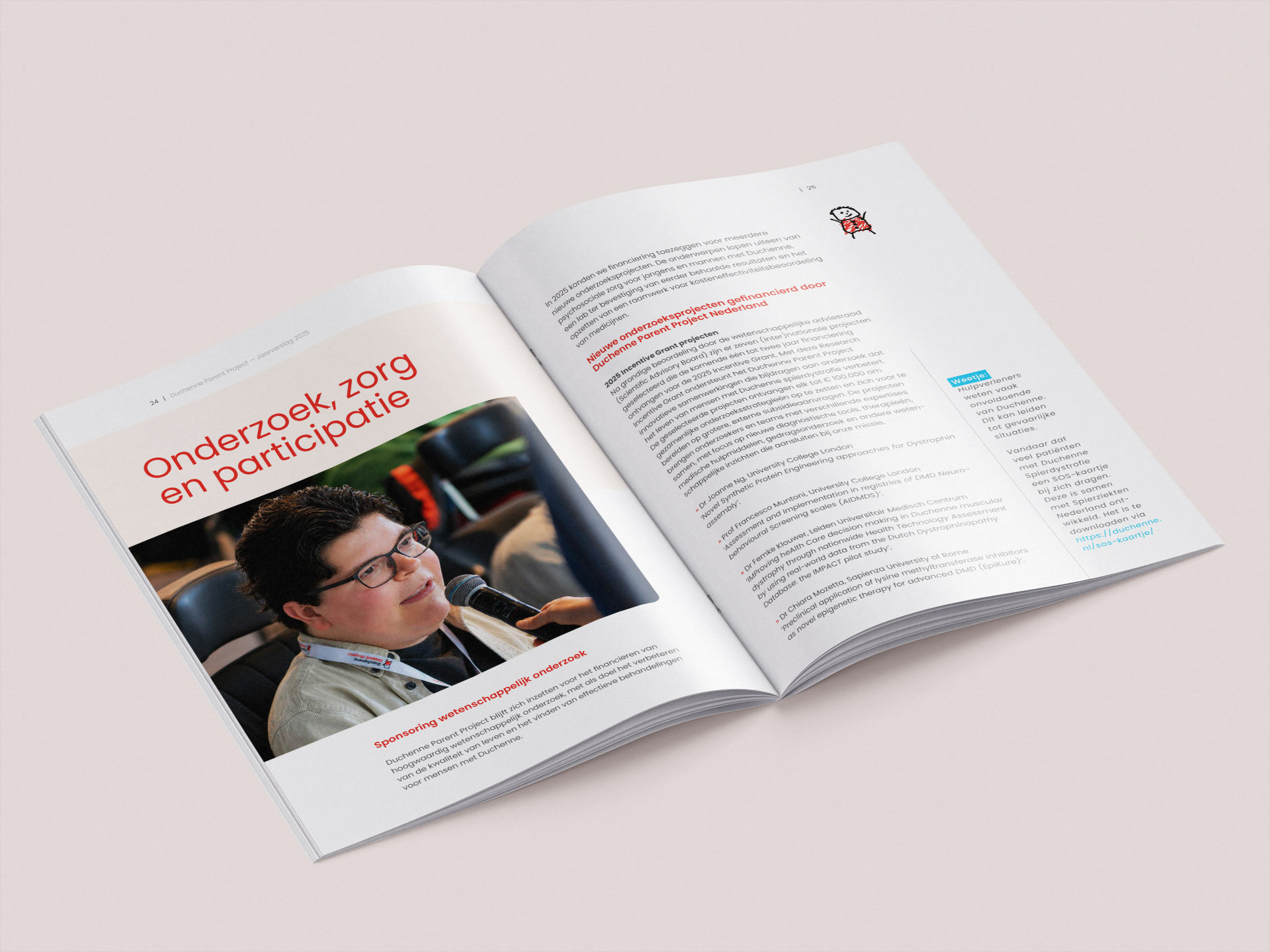 Duchenne Parent Project Jaarverslag 2025 spread
